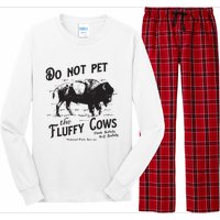 Do Not Pet The Fluffy Cows American Bison Vintage Long Sleeve Pajama Set