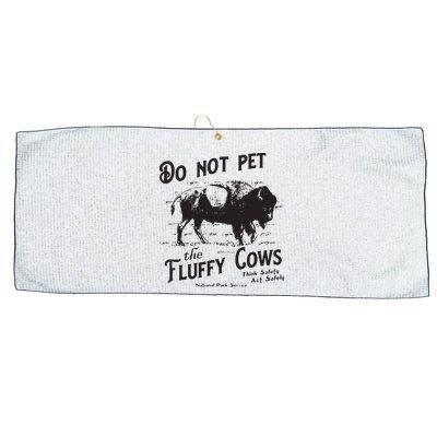 Do Not Pet The Fluffy Cows American Bison Vintage Large Microfiber Waffle Golf Towel