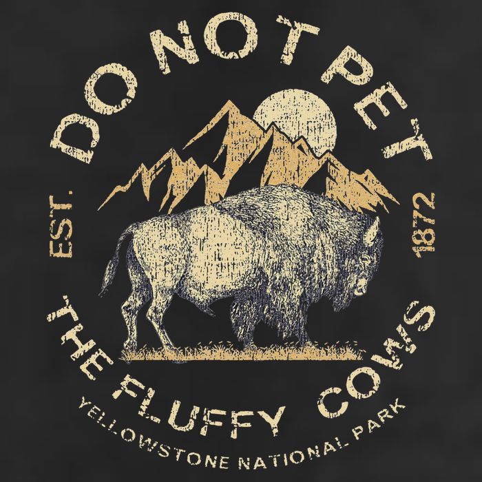 Do Not Pet The Fluffy Cows Yellowstone National 15oz Campfire Ceramic Mug