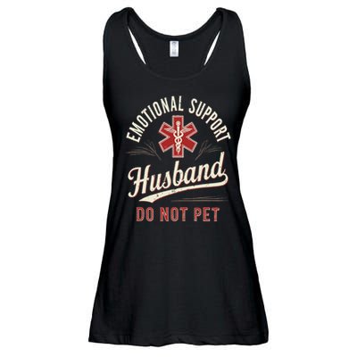 Do Not Pet Emotional Support Husband Funny Ladies Essential Flowy Tank