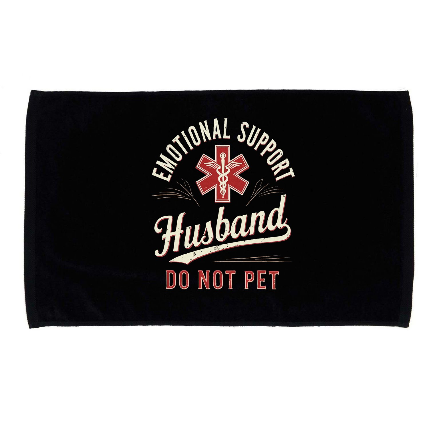 Do Not Pet Emotional Support Husband Funny Microfiber Hand Towel