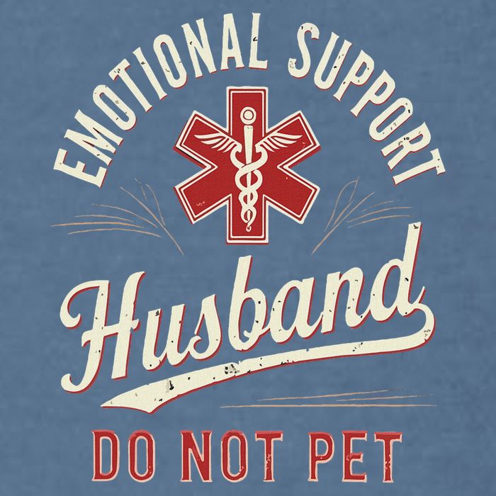 Do Not Pet Emotional Support Husband Funny Garment-Dyed Sweatshirt