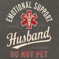 Do Not Pet Emotional Support Husband Funny Cotton Canvas Backpack