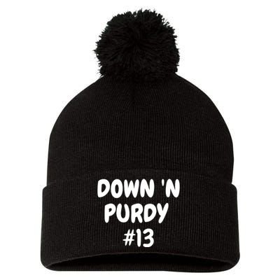 Down 'N Purdy #13 Funny Down 'N Purdy #13 Pom Pom 12in Knit Beanie