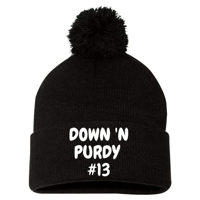 Down 'N Purdy #13 Funny Down 'N Purdy #13 Pom Pom 12in Knit Beanie