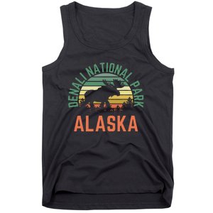 Denali National Park Alaska Moose Hiking Nature Retro Tank Top