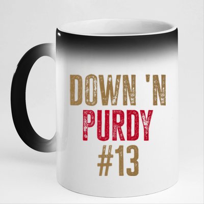 Down N Purdy San Francisco Football Playoffs 11oz Black Color Changing Mug