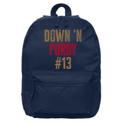 Down N Purdy San Francisco Football Playoffs 16 in Basic Backpack