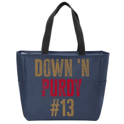 Down N Purdy San Francisco Football Playoffs Zip Tote Bag