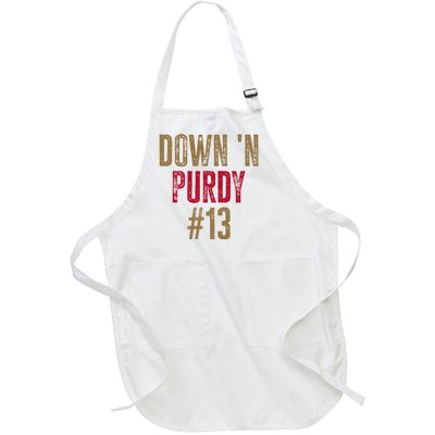 Down N Purdy San Francisco Football Playoffs Full-Length Apron With Pockets