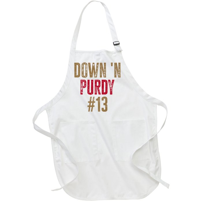 Down N Purdy San Francisco Football Playoffs Full-Length Apron With Pockets