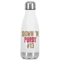 Down N Purdy San Francisco Football Playoffs Stainless Steel Insulated Water Bottle