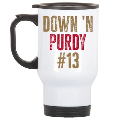 Down N Purdy San Francisco Football Playoffs Stainless Steel Travel Mug