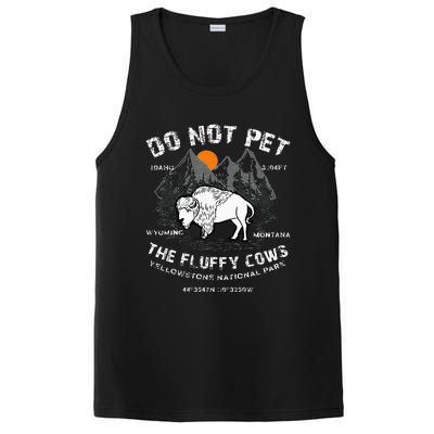 Do Not Pet The Fluffy Cows Bison Yellowstone National Park PosiCharge Competitor Tank