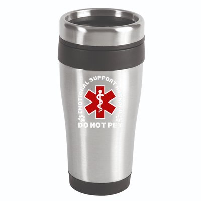 Do Not Pet Emotional Support Husband Funny 16oz Travel Tumbler