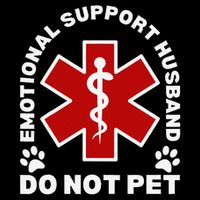Do Not Pet Emotional Support Husband Funny Youth Performance Sprint T-Shirt