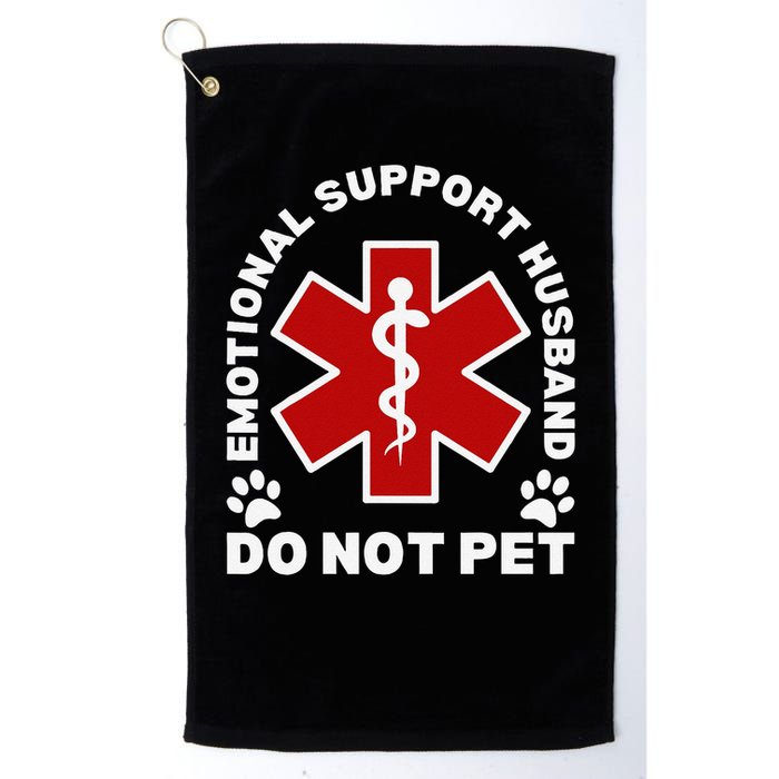 Do Not Pet Emotional Support Husband Funny Golf Towel