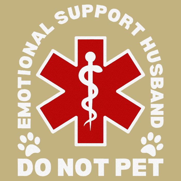 Do Not Pet Emotional Support Husband Funny Button