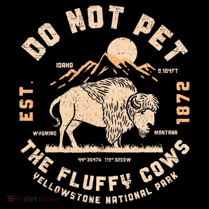 Do Not Pet The Fluffy Cows Bison Yellowstone National Park Flatbill Hat