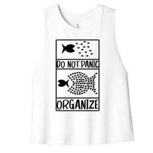 Do Not Panic Organize Dont Panic Women's Racerback Cropped Tank