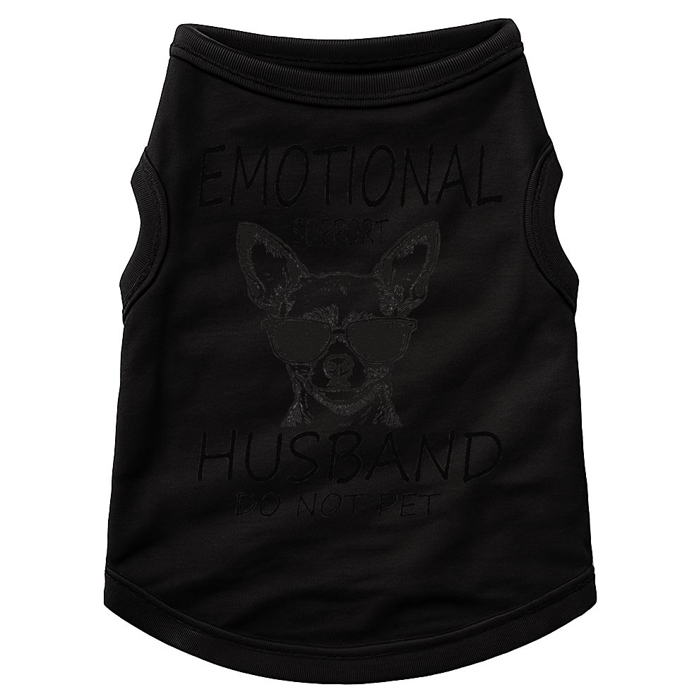 Do Not Pet Emotional Husband Support Funny Chihuahua Dog Doggie Tank