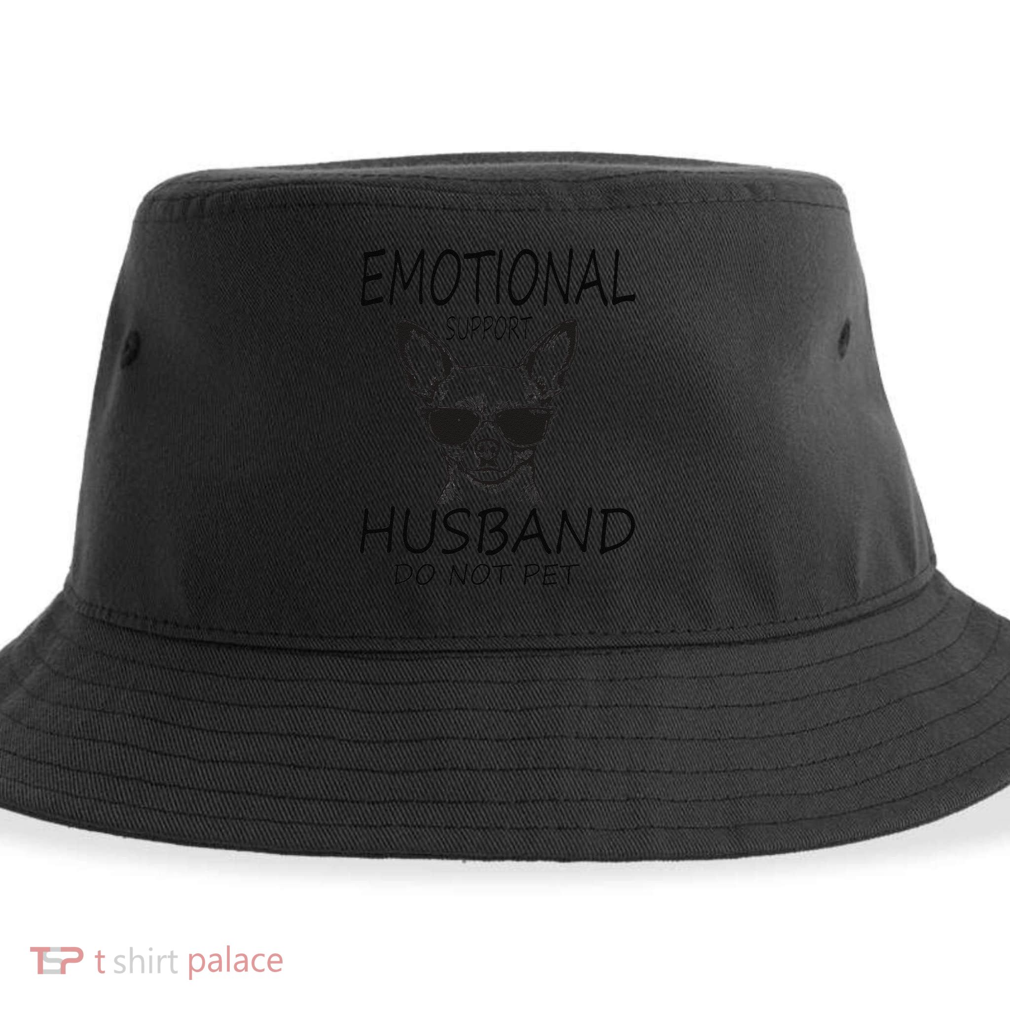 Do Not Pet Emotional Husband Support Funny Chihuahua Dog Sustainable Bucket Hat
