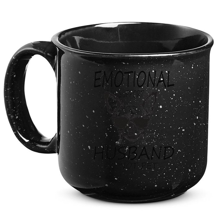 Do Not Pet Emotional Husband Support Funny Chihuahua Dog 15oz Campfire Ceramic Mug