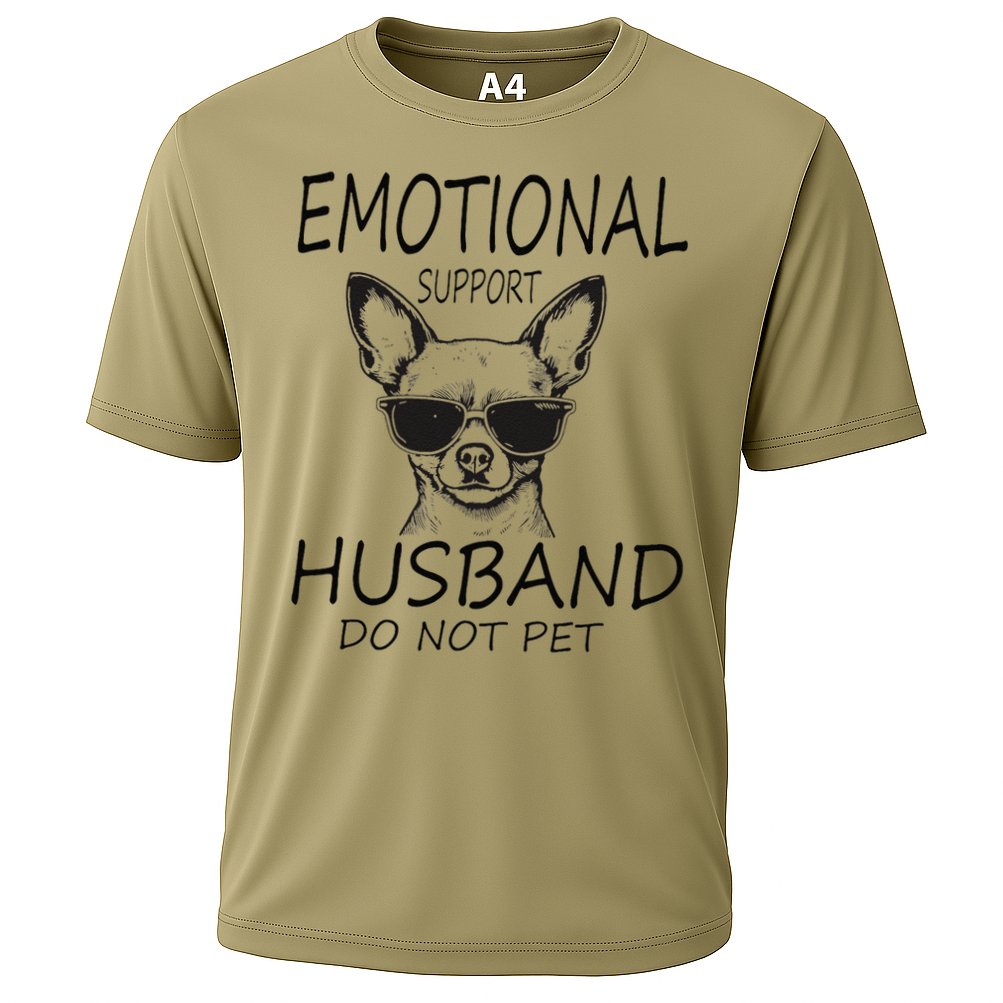Do Not Pet Emotional Husband Support Funny Chihuahua Dog Performance Shirt