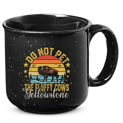 Do Not Pet The Fluffy Cows Buffalo & Bison Yellowstone Park 15oz Campfire Ceramic Mug