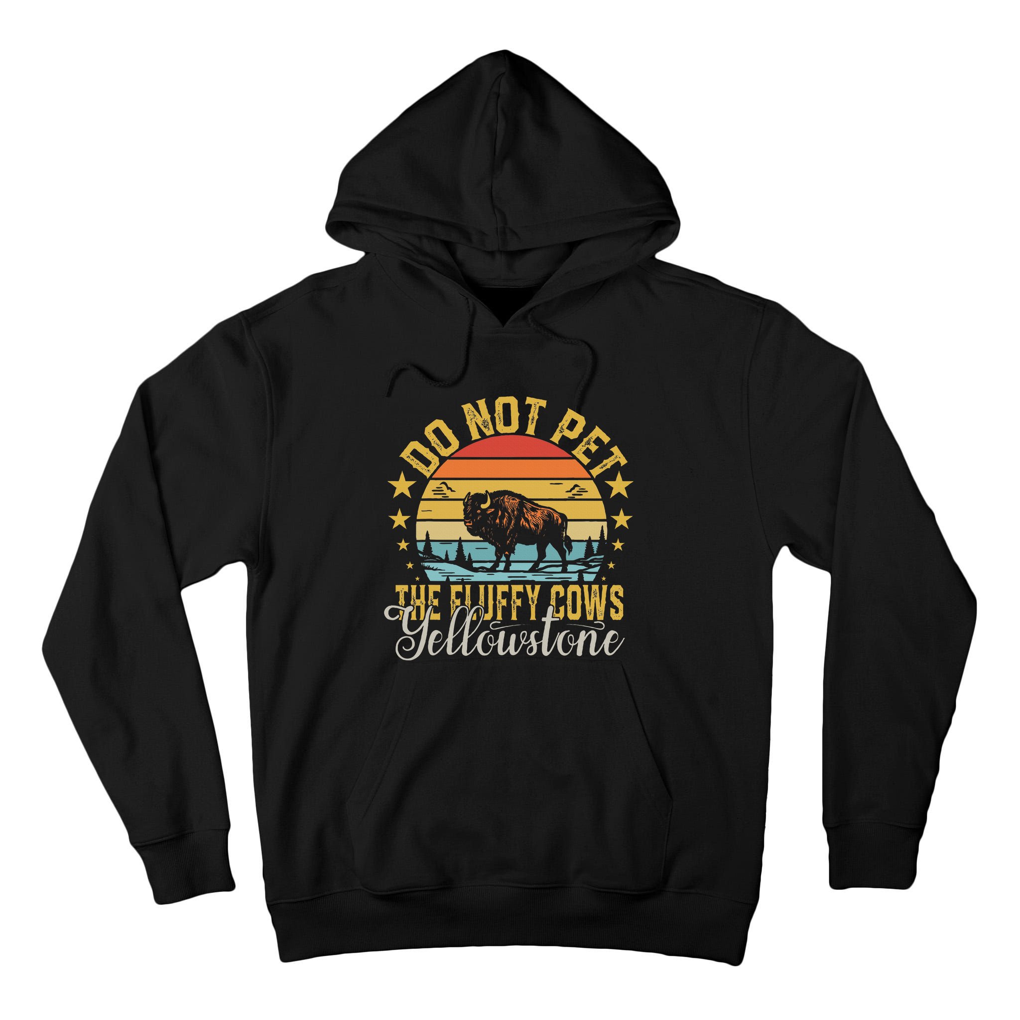Do Not Pet The Fluffy Cows Buffalo & Bison Yellowstone Park Tall Hoodie