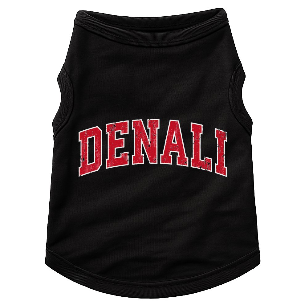 Denali National Park Vintage Sports Design Red Design Doggie Tank