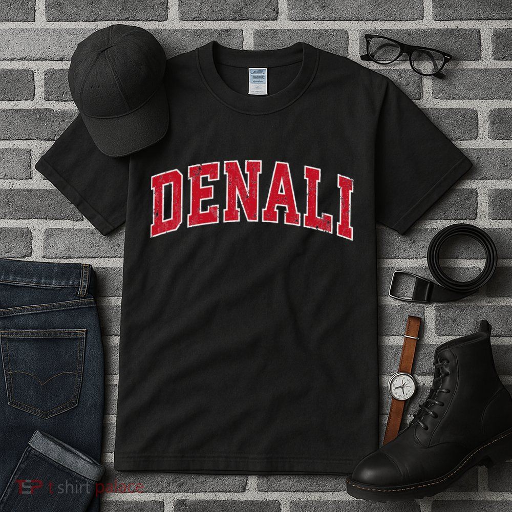 Denali National Park Vintage Sports Design Red Design Tall T-Shirt