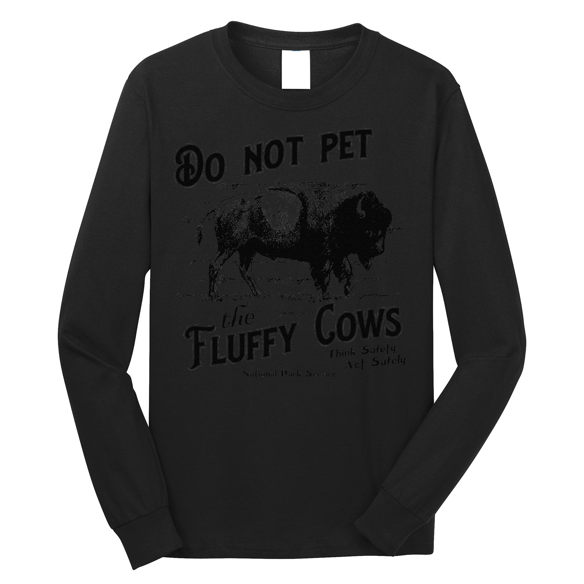 Do Not Pet The Fluffy Cows American Bison Vintage Long Sleeve Shirt