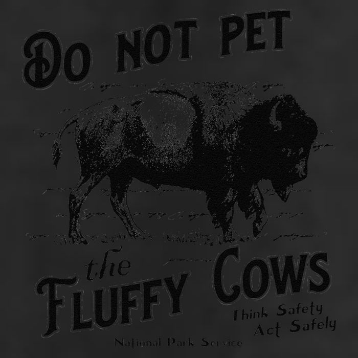 Do Not Pet The Fluffy Cows American Bison Vintage Golf Towel