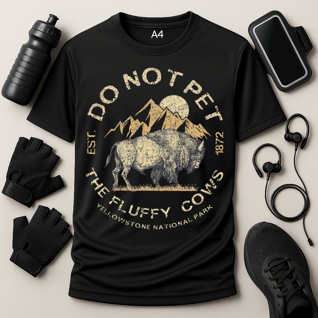 Do Not Pet The Fluffy Cows Yellowstone National Performance Shirt