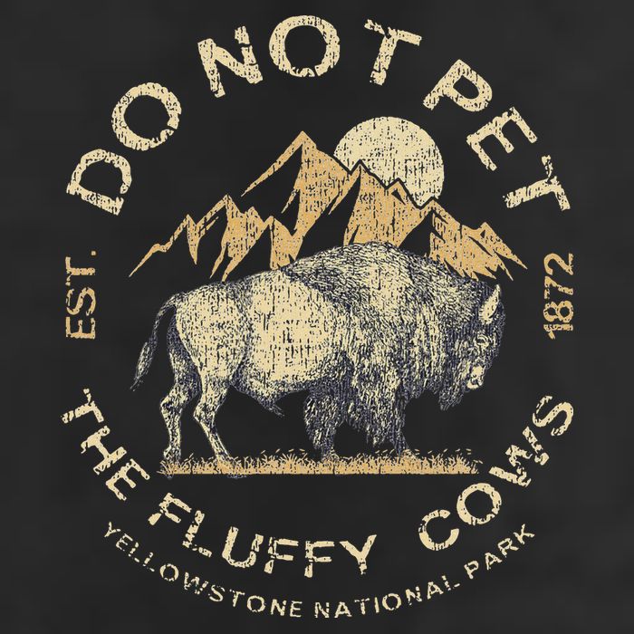 Do Not Pet The Fluffy Cows Yellowstone National Golf Towel