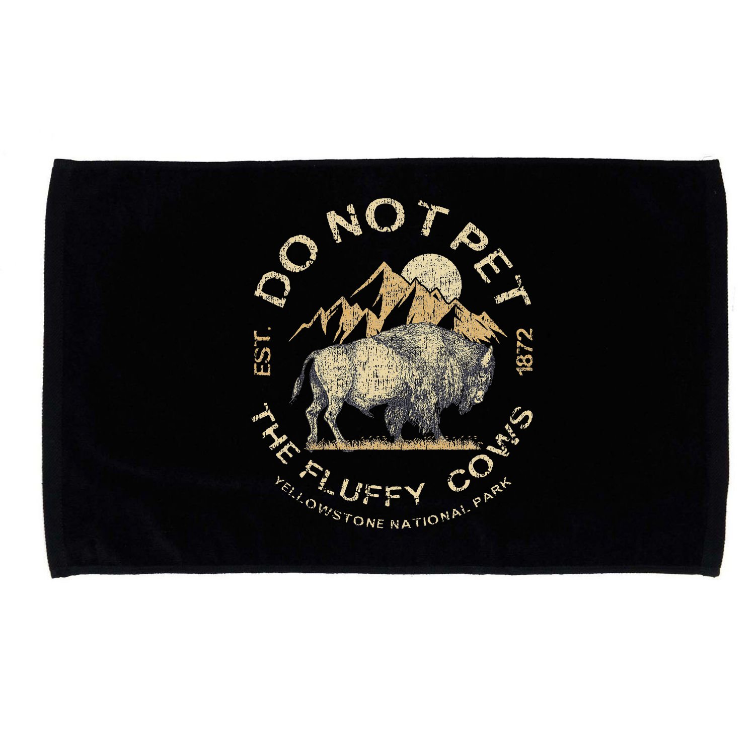 Do Not Pet The Fluffy Cows Yellowstone National Microfiber Hand Towel