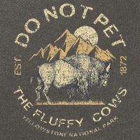 Do Not Pet The Fluffy Cows Yellowstone National Cotton Canvas Backpack