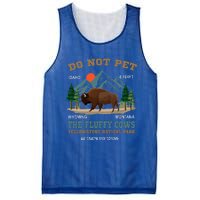 Do Not Pet The Fluffy Cows Bison Yellowstone National Park Mesh Reversible Basketball Jersey Tank