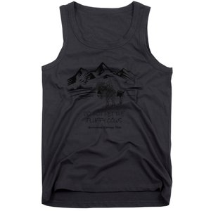 Do Not Pet the Fluffy Cows funny bison buffalo Yellowstone Tank Top