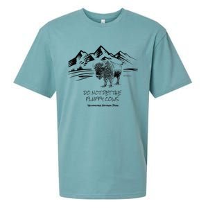 Do Not Pet the Fluffy Cows funny bison buffalo Yellowstone Sueded Cloud Jersey T-Shirt