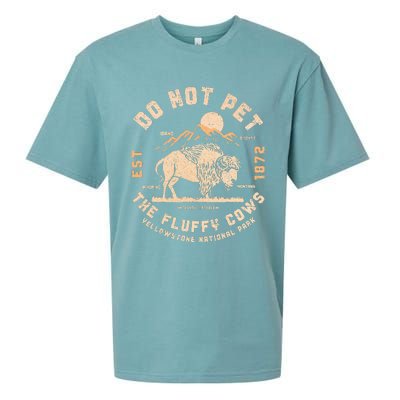 Do Not Pet The Fluffy Cows Bison Yellowstone National Park Sueded Cloud Jersey T-Shirt