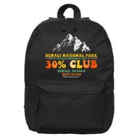 Denali National Park Alaska 30% Club Denali Mountain Tourist 16 in Basic Backpack