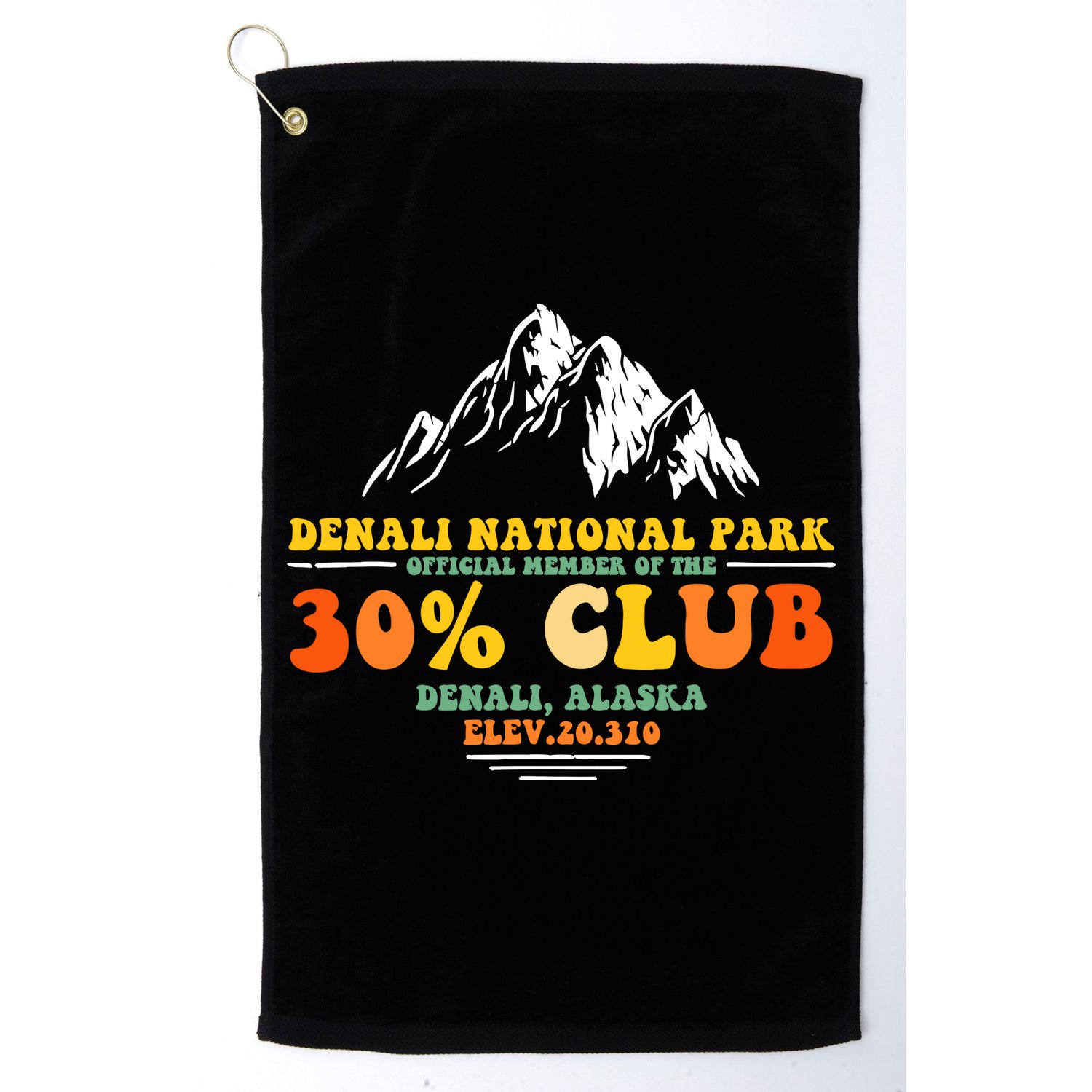 Denali National Park Alaska 30% Club Denali Mountain Tourist Golf Towel