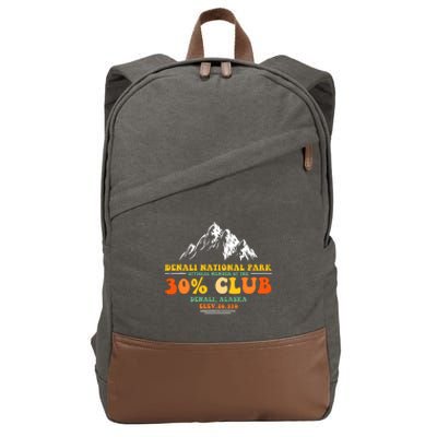 Denali National Park Alaska 30% Club Denali Mountain Tourist Cotton Canvas Backpack