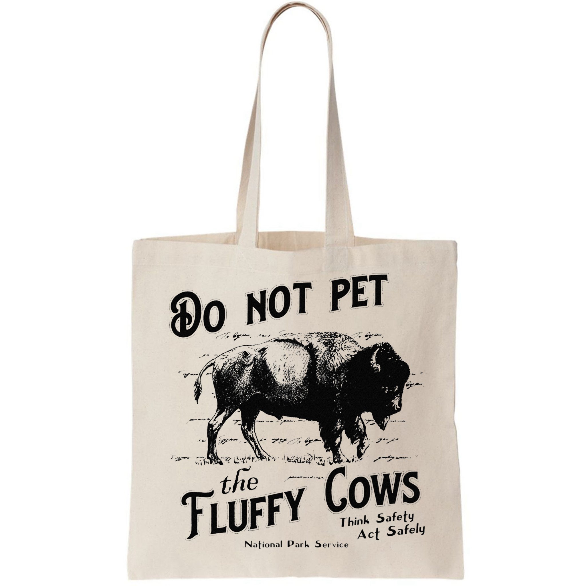 Do Not Pet The Fluffy Cows American Bison Vintage Bag