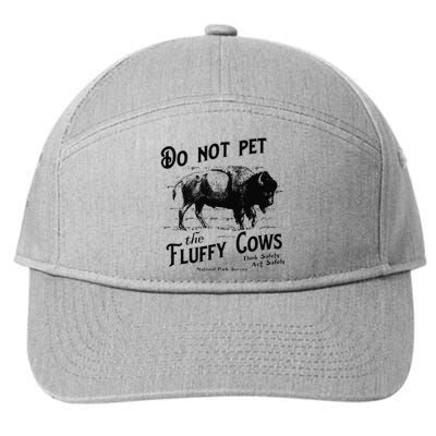 Do Not Pet The Fluffy Cows American Bison Vintage 7-Panel Snapback Hat