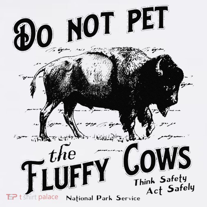 Do Not Pet The Fluffy Cows American Bison Vintage Tall T-Shirt