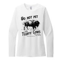 Do Not Pet The Fluffy Cows American Bison Vintage Womens CVC Long Sleeve Shirt