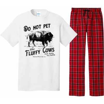 Do Not Pet The Fluffy Cows American Bison Vintage Pajama Set